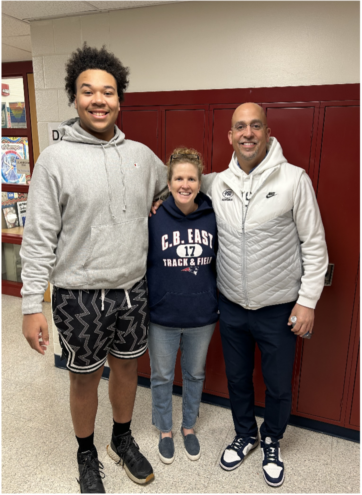 Micheal Carroll (left), Mrs. Palmer (middle), James Franklin (right)