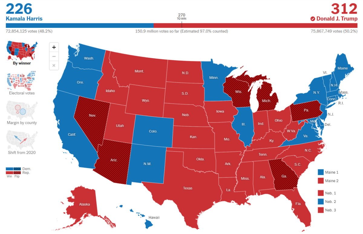 Map from The New York Times