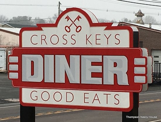 The sign outside of Cross Keys Diner.