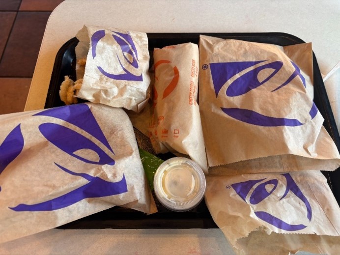 An order from Taco Bell.