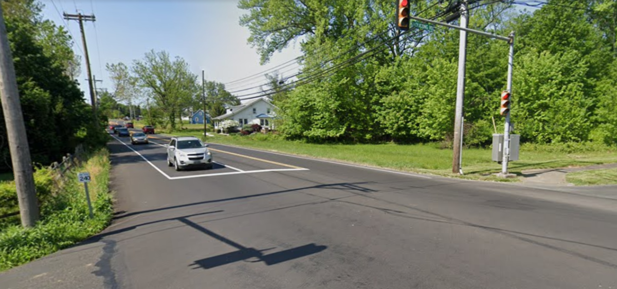 The intersection between Holicong Road and US 202/York Road.
